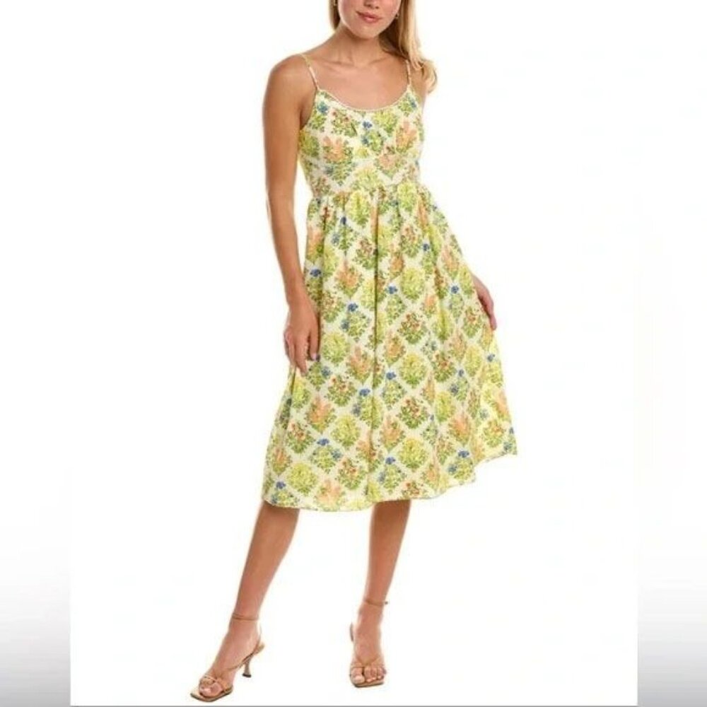 Laundry by Shelli Segal Midi Floral Dress NWOT Was $138 Size 8